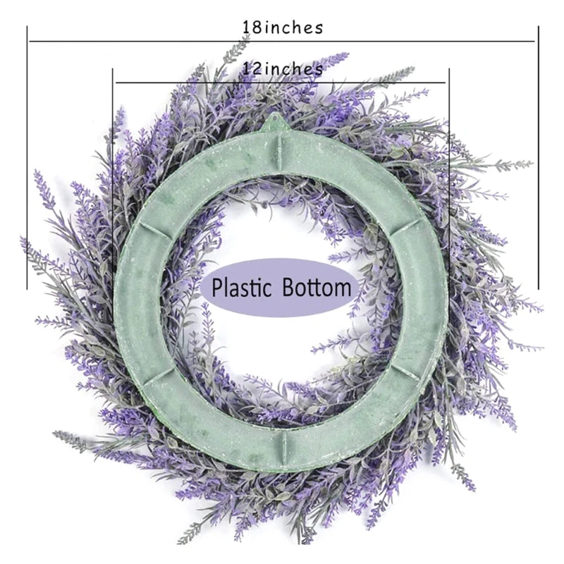 18" Artificial Lavender Flower Wreath