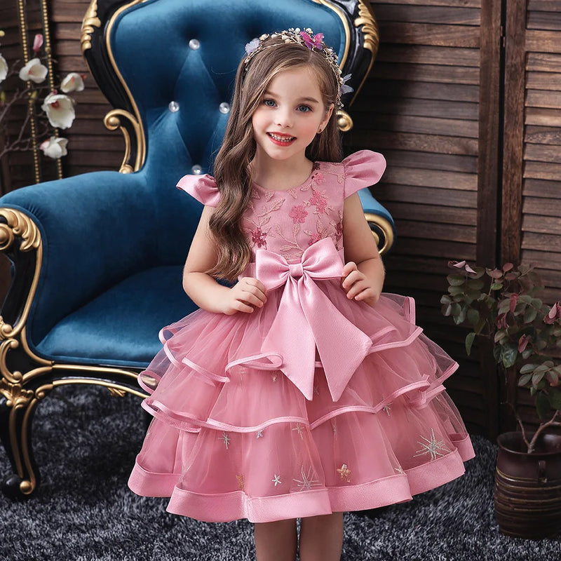 Embroidered Tutu Dress for Girls - Rey.me