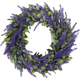 40-42cm Artificial Lavender Wreath - Rey.me