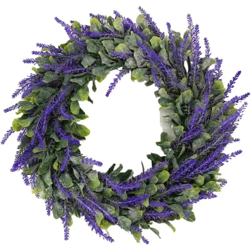 40-42cm Artificial Lavender Wreath - Rey.me