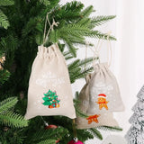 Christmas Gift Bags – Santa & Snowflake Linen Pouches - Rey.me