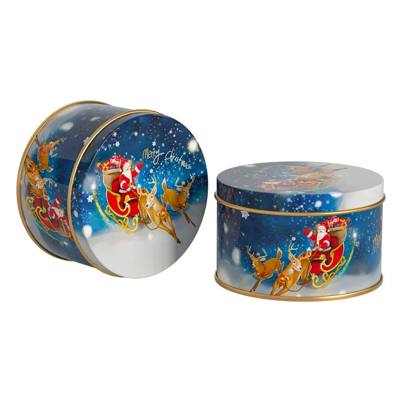 Christmas Candy Tins – Santa & Elk Printed Gift Boxes - Rey.me