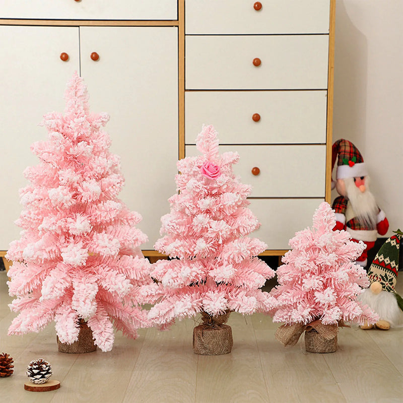 Artificial Pink Mini Christmas Tree - Rey.me