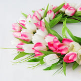 Artificial Pink Tulip Wreath - Rey.me