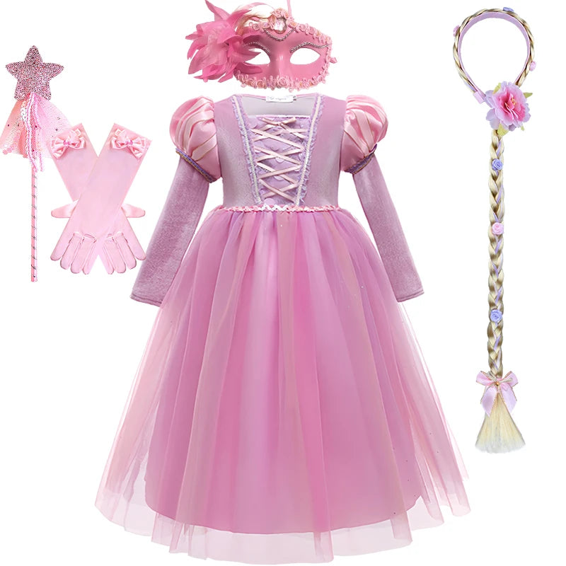 Fantasy Pink Velvet Princess Dress - Rey.me