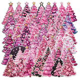 Kawaii Pink Christmas Tree Stickers - Rey.me