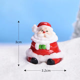 Mini Resin Christmas Figurines – Santa, Snowman & Elk - Rey.me