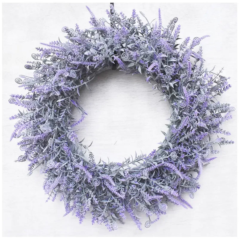 40-42cm Artificial Lavender Wreath - Rey.me