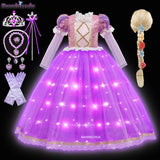 2024 Girls' Rapunzel LED Costume - Rey.me