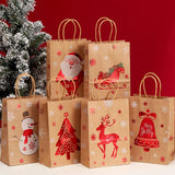 Christmas Kraft Gift Bags – Santa & Snowman Handles - Rey.me