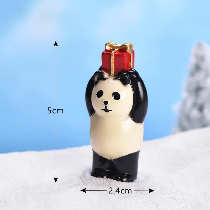 Mini Resin Christmas Figurines – Santa, Snowman & Elk - Rey.me