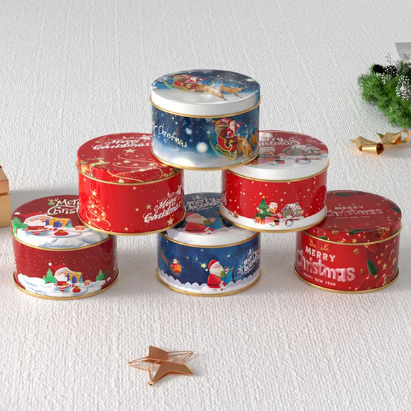 Christmas Candy Tins – Santa & Elk Printed Gift Boxes - Rey.me