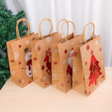 Christmas Kraft Gift Bags – Santa & Snowman Handles - Rey.me