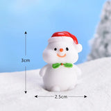 Mini Resin Christmas Figurines – Santa, Snowman & Elk - Rey.me