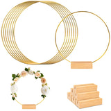 Gold Metal Floral Hoop Decoration - Rey.me