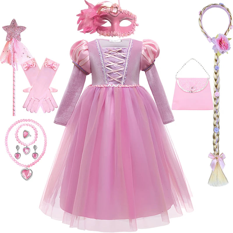 Fantasy Pink Velvet Princess Dress - Rey.me