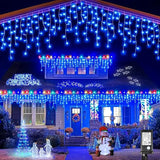 Icicle Christmas Lights Outdoor, 132ft 1280 LED Icicle Lights for Outside, Plug in Twinkle Lights Indoor with 8 Modes Timer Wate - Rey.me