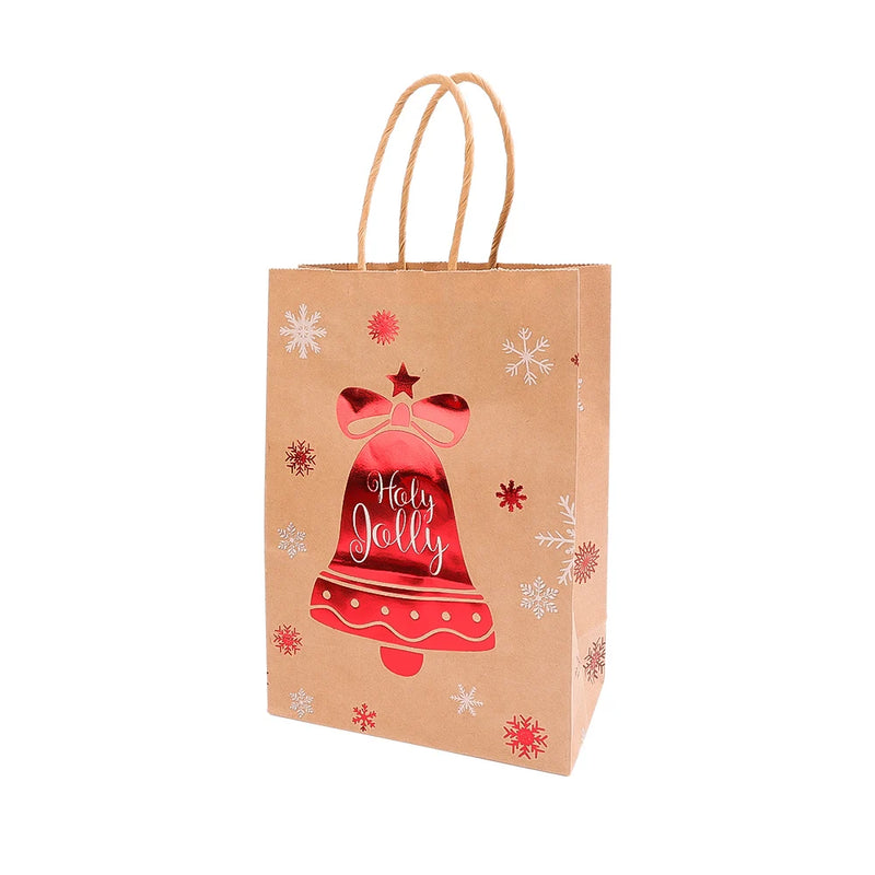 Christmas Kraft Gift Bags – Santa & Snowman Handles - Rey.me