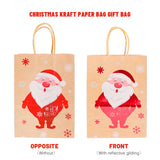 Christmas Kraft Gift Bags – Santa & Snowman Handles - Rey.me