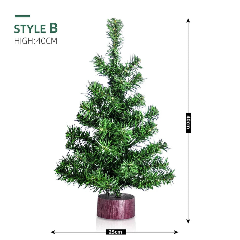 20/25/30/40cm Artificial Christmas Tree Desktop Decor Simulation Small Pine Tree Home Noel Navidad Ornaments New Year Kids Gifts - Rey.me