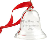 Reed & Barton Ring in the Season Legacy Bell Sterling Silver Personalized Christmas Ornament, Custom Engraved Silver Bell - Rey.me