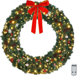 48-Inch Pre-Lit Christmas Wreath - Rey.me