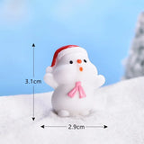 Mini Resin Christmas Figurines – Santa, Snowman & Elk - Rey.me