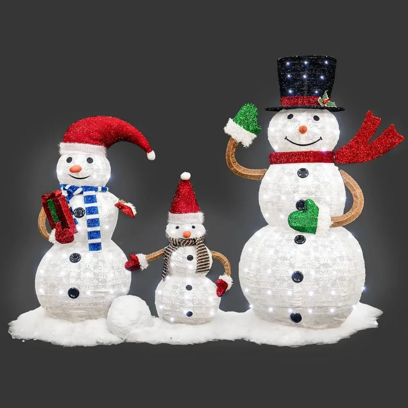 Glowing Christmas Snowmen - Rey.me