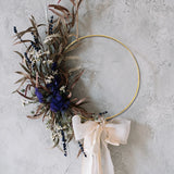 Gold Metal Floral Hoop Decoration - Rey.me