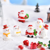 Mini Resin Christmas Figurines – Santa, Snowman & Elk - Rey.me