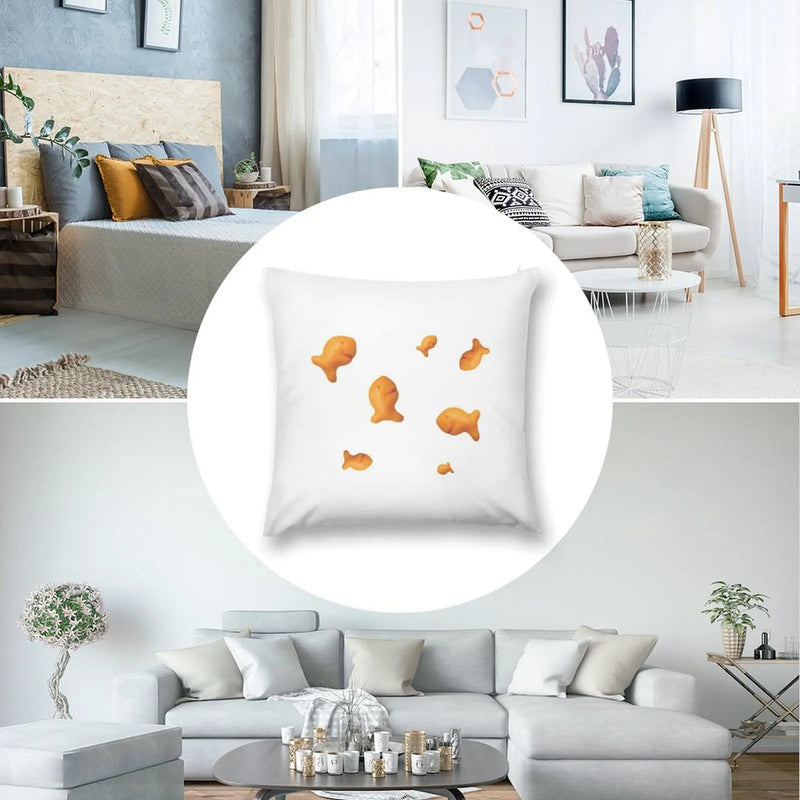 Goldfish Scattered Throw Pillow Cover - Rey.me