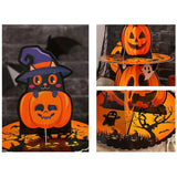 Halloween Pumpkin Multi-tier Cake Stand Decoration 3D Paper Cake Tray Party Christmas Treats Setting Cake Tools - Rey.me