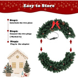 48-Inch Pre-Lit Christmas Wreath - Rey.me