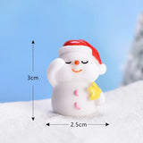 Mini Resin Christmas Figurines – Santa, Snowman & Elk - Rey.me