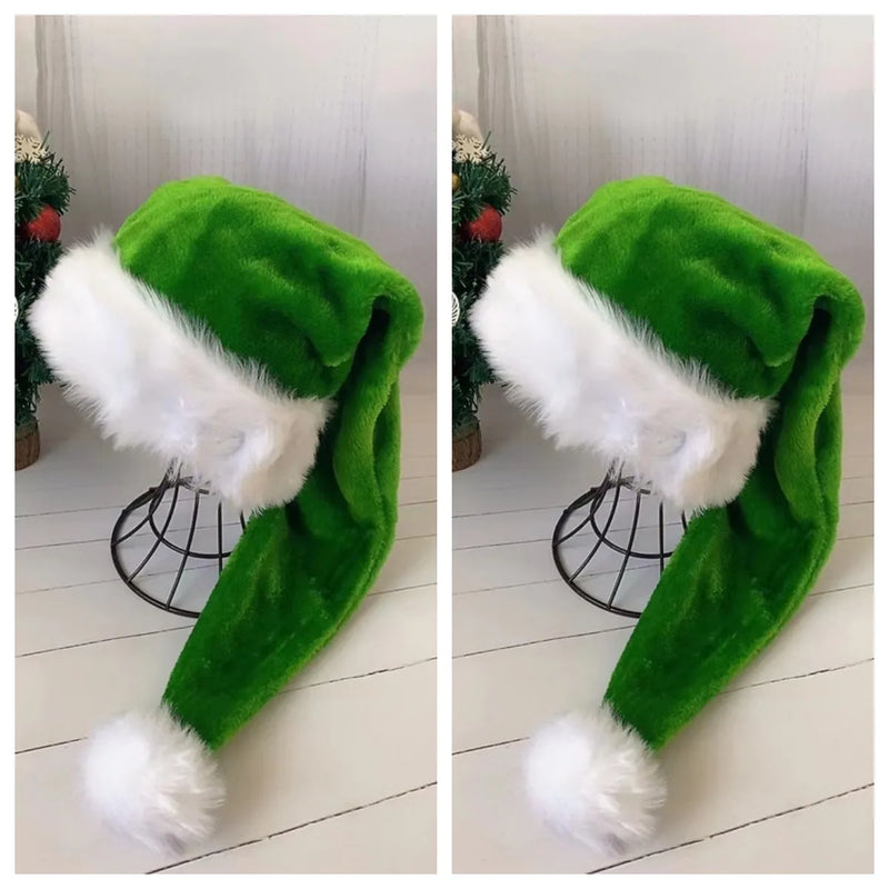 2 Pcs Deluxe Black Santa Hats - Rey.me