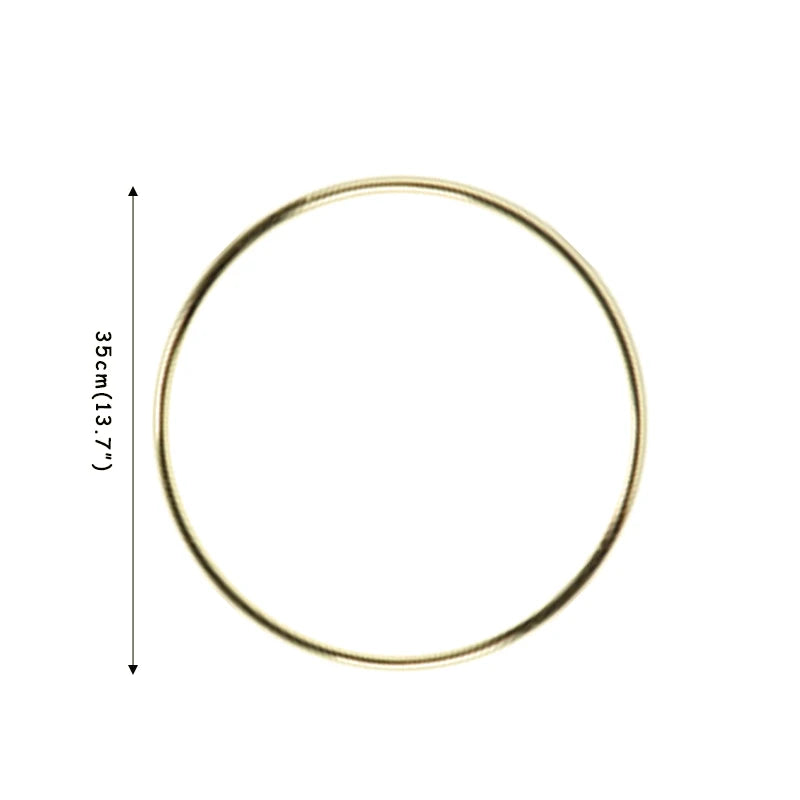 Gold Metal Floral Hoop Decoration - Rey.me