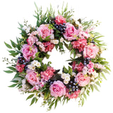 50cm Artificial Rose Front Door Wreath - Rey.me