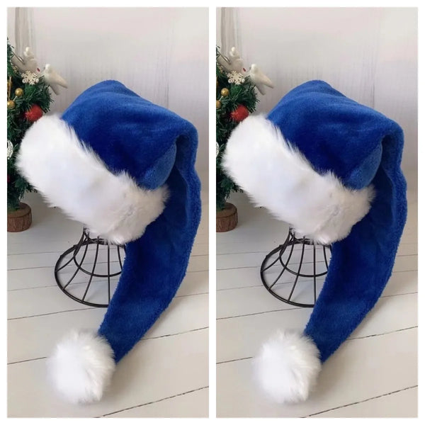 2 Pcs Deluxe Black Santa Hats - Rey.me