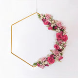 Gold Metal Floral Hoop Decoration - Rey.me