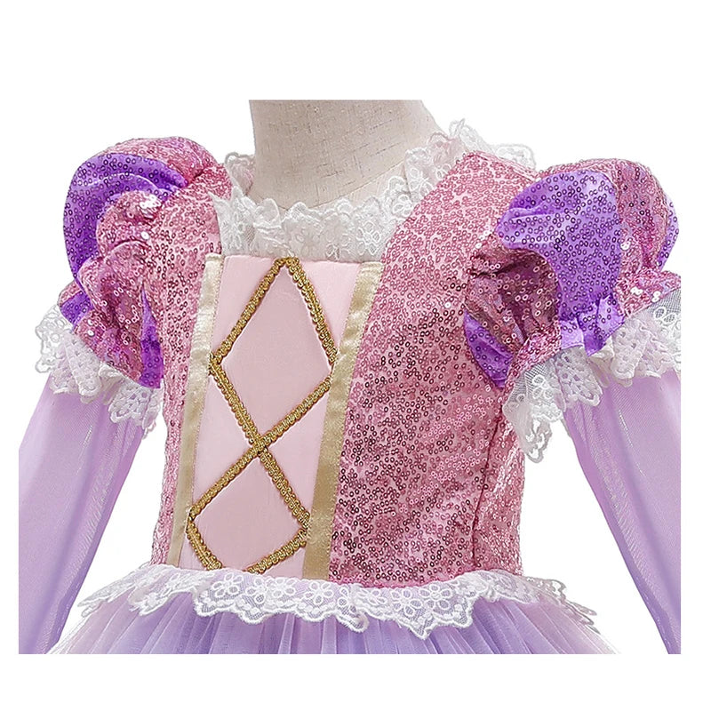 2024 Girls' Rapunzel LED Costume - Rey.me