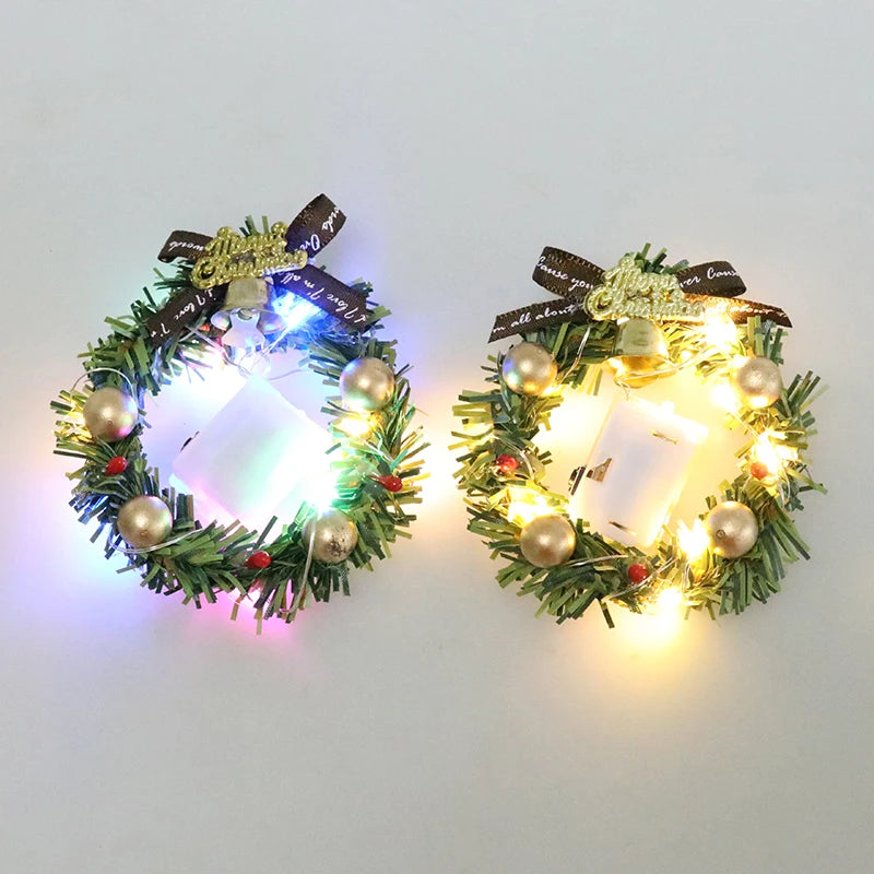 Mini Christmas Garland Wreath for Dolls - Rey.me