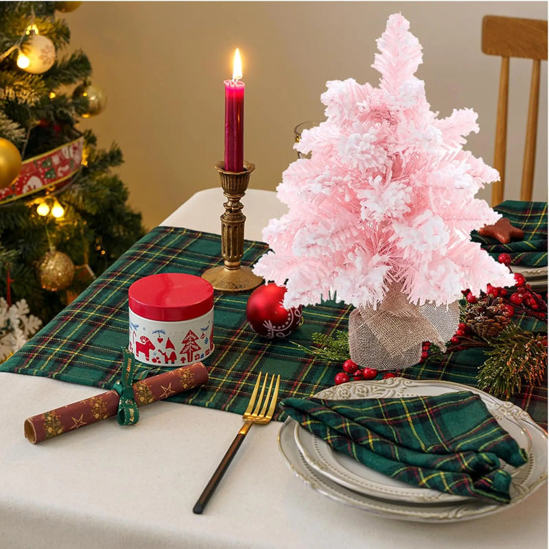 Artificial Pink Mini Christmas Tree - Rey.me