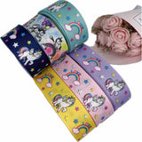 5m Cartoon Printed Grosgrain Ribbon - Rey.me