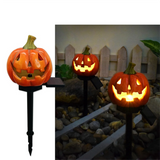 Pumpkin Solar Lights Garden Light Halloween Ghost Lights Outdoor Decor Lights Ground Lighting Home Decor,C - Rey.me